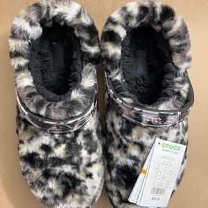 Crocs Classic fur sure size 9M/11W black multi